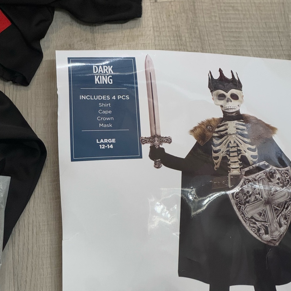 Skeleton Costume for Kids - Black and Brown